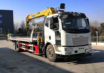 国六解放J6平板带随车吊清障车车型介绍 国六解放J6平板带随车吊清障车车型介绍